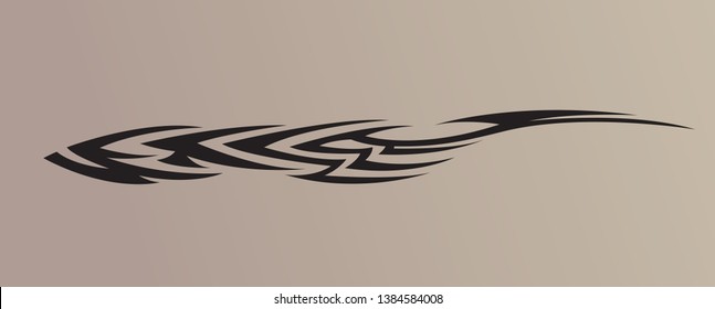 Tribal tattoo in black color suitable for all kind of design, Flaming, Dragon, tiger style. isolated on background - vector