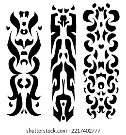 Tribal tattoo brush design is suitable for designing t-shirts, clothes or other materials