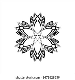 Tribal Tattoo Circular Design Vektorgrafik Illustration
