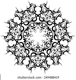 Arte de vectores circulares de tatuajes tribales 