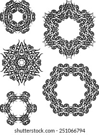 Tribal Tattoo Circular Vector Art 
