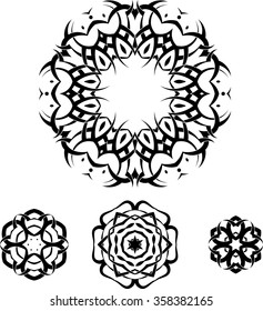 Tribal Tattoo Circular Vector Art