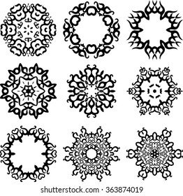 Tribal Tattoo Circular Vector Art