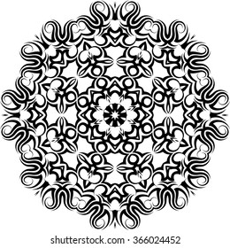 Tribal Tattoo Circular Vector Art