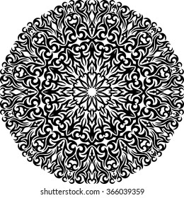 Tribal Tattoo Circular Vector Art