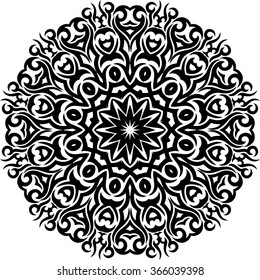 Tribal Tattoo Circular Vector Art