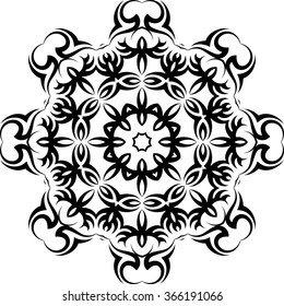 Tribal Tattoo Circular Vector Art