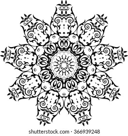Arte de vectores circulares de tatuajes tribales