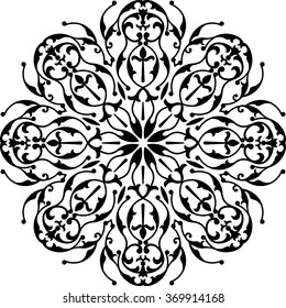 Tribal Tattoo Circular Vector Art