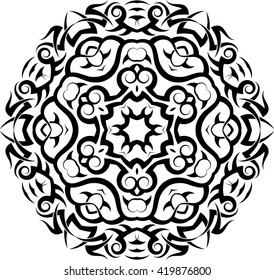 Tribal Tattoo Circular Vector Art