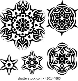 Tribal Tattoo Circular Vector Art