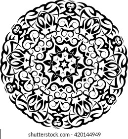 Tribal Tattoo Circular Vector Art