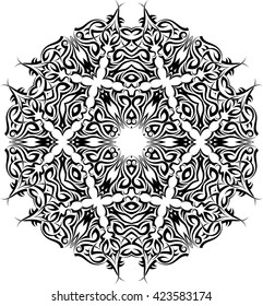 Tribal Tattoo Circular Vector Art