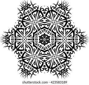 Arte de vectores circulares de tatuajes tribales