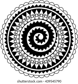 Tribal Tattoo Circular Vector Art