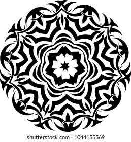 Tribal Tattoo Circular Vector Illustration