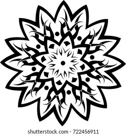 Tribal Tattoo Circular Vector Illustration