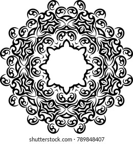 Tribal Tattoo Circular Vector Illustration