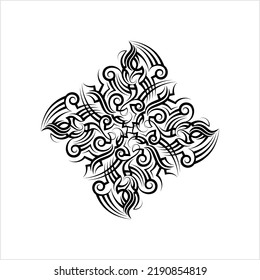 Tribal Tattoo, Creative Body Decoration Vector Art Illustration