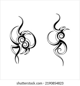 Tribal Tattoo, Creative Body Decoration Vector Art Illustration