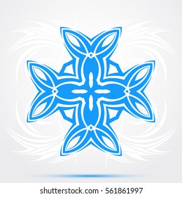 Tribal Tattoo. Cross Celtic Style. Vector Illustration.