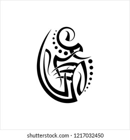Tribal Tattoo Design Creative Vector Art Illustration