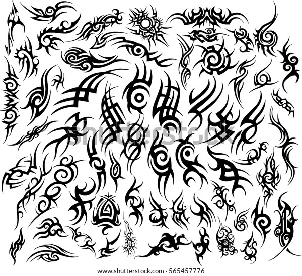 Tribal Tattoo Design Elements\
Set