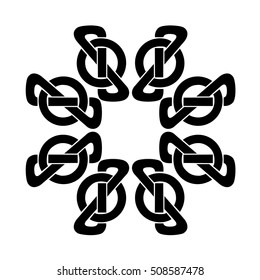 tribal tattoo design pattern knot Celtic logo vector design on white background