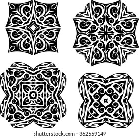 Arte de vectores de diseño de tatuajes tribales