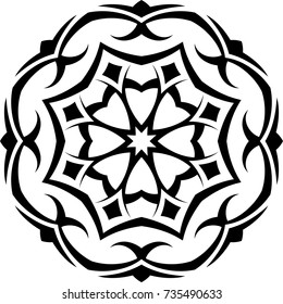 Arte de vectores de diseño de tatuajes tribales