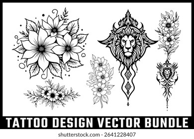 Tribal Tattoo Design Vector Bundle