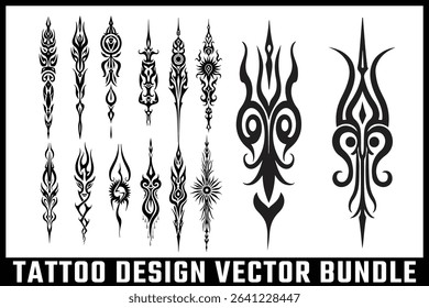 Tribal Tattoo Design Vector Bundle