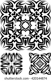 Ilustración del vector de diseño de tatuajes tribales