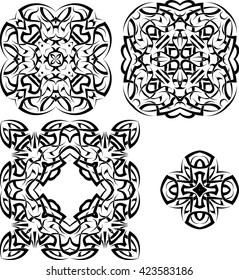 Ilustración del vector de diseño de tatuajes tribales