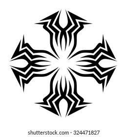 Tribal Tattoo Design Vector Sketch Cross Stock Vector Royalty Free