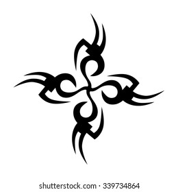 Tribal Tattoo Design Vector Sketch Cross Stock Vector Royalty Free