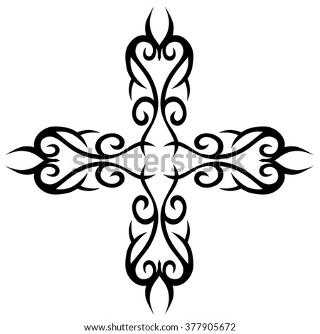 simple black cross tattoo designs