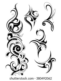 Tribal tattoo designs set