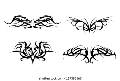 Tribal Tattoo Designs Set Vector Stock Vector (Royalty Free) 117398368 ...