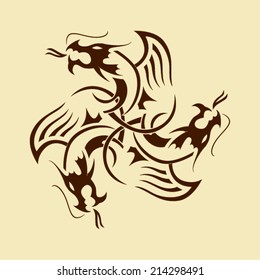 Tribal Tattoo Dragon 