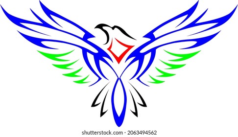 tribal tattoo eagle vector, art design sketch, scroll and swirl stilysh eagle tattoos stencil, eagle art celtic style design pattern