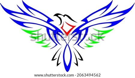 tribal tattoo eagle vector, art design sketch, scroll and swirl stilysh eagle tattoos stencil, eagle art celtic style design pattern