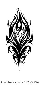 Tribal tattoo element. Very crisp and smooth lines. Vector illustration. 