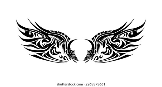 Tribal tattoo element. Very crisp and smooth lines. Vector illustration. 