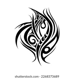 Tribal tattoo element. Very crisp and smooth lines. Vector illustration. 