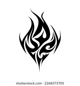 Tribal tattoo element. Very crisp and smooth lines. Vector illustration. 