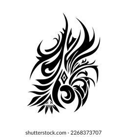 Tribal tattoo element. Very crisp and smooth lines. Vector illustration. 