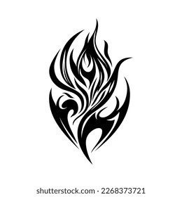 Tribal tattoo element. Very crisp and smooth lines. Vector illustration. 