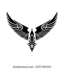 Tribal tattoo element. Very crisp and smooth lines. Vector illustration. 