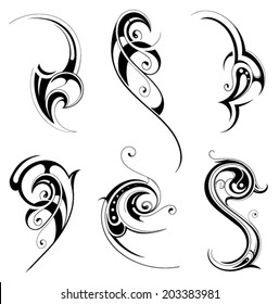 Tribal tattoo elements